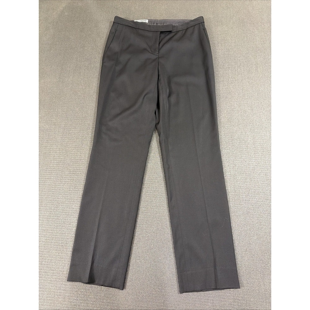 Jil Sander Women's Trousers Black Wool with Elastane Straight Italian 34 Us 00